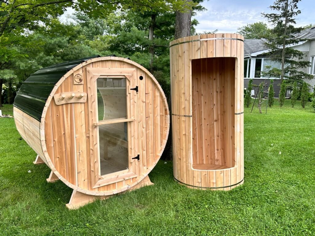 Sauna Baril et douche extérieure